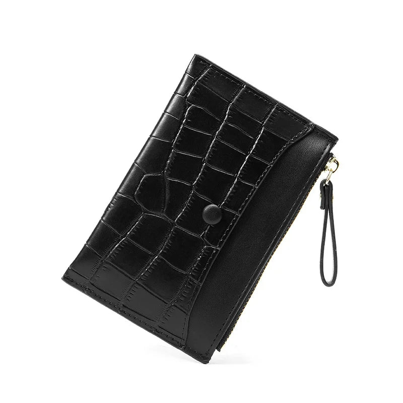 Mini Zip Coin Bag Ultra Thin Card Wallet for Women