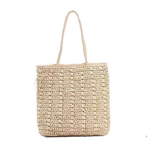 Rattan Straw Woven Large Tote Shoulder Bag for Women Summer Beach Bohemia Travel