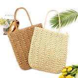 Rattan Straw Woven Large Tote Shoulder Bag for Women Summer Beach Bohemia Travel