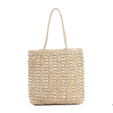 Rattan Straw Woven Large Tote Shoulder Bag for Women Summer Beach Bohemia Travel