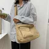 Canvas Tote Bag Crossbody Shoulder Handbag Schoolbag