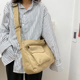 Canvas Tote Bag Crossbody Shoulder Handbag Schoolbag