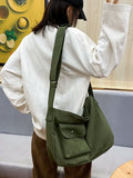 Canvas Tote Bag Crossbody Shoulder Handbag Schoolbag
