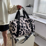 Cow Pattern Women's Travel Bag Shoulder Tote Gym Luggage
