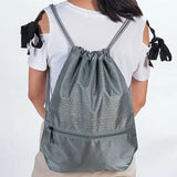 Unisex Drawstring Backpack Waterproof Gym Swim School Bag