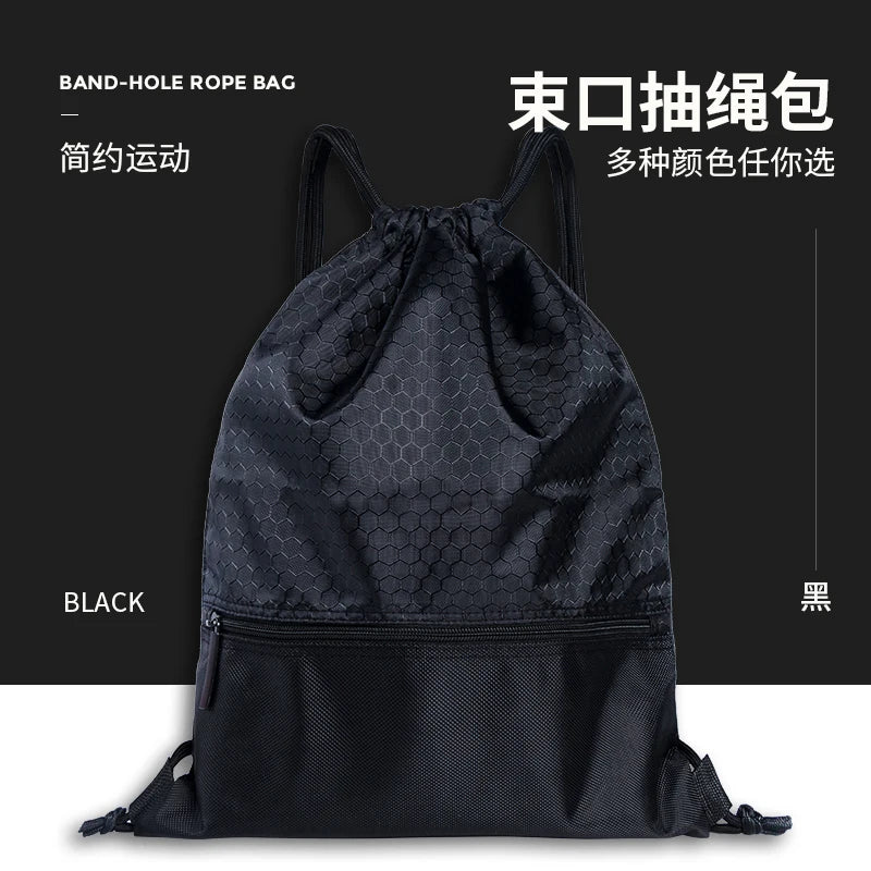 Unisex Drawstring Backpack Waterproof Gym Swim School Bag