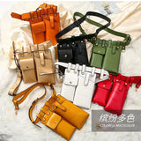 Women Leather Waist Bag Crossbody Chest Belt Phone Pouch