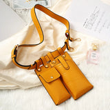Women Leather Waist Bag Crossbody Chest Belt Phone Pouch