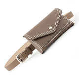 Vintage Rivet Waist Belt Bag Phone Pocket PU Leather Lady Fanny Pack