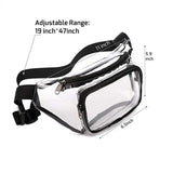 Clear Fanny Pack Waterproof Waist Bag Stadium Approved Crossbody Bags