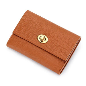 Leather Small Card Bag Women's Short Hasp Purse
