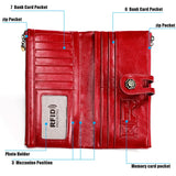 Leather Clutch Bags With Cellphone Holder Women Wallet