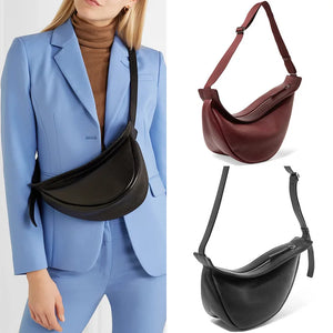 Winter Wide Single Strap PU Leather Chest Bags for Woman
