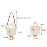 Goose Cashmere Shoulder Bag Girl Handbag Zipper Portable Messenger Bags