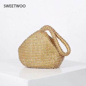 Diamonds Mini Handbag Evening Clutch Bag Purse Euro-America Style