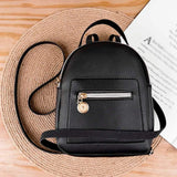 Women Bagpack Mini Handbag Daily Backpack Zipper Convertible Bag
