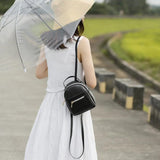 Women Bagpack Mini Handbag Daily Backpack Zipper Convertible Bag
