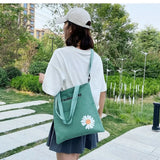 Women Shoulder Bag Large Capacity Student Bag Casual Canvas Messenger Bag