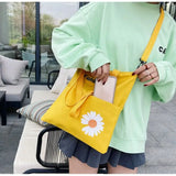 Women Shoulder Bag Large Capacity Student Bag Casual Canvas Messenger Bag
