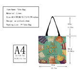Women's Cartoon Cat Group Tote Bag - High Capacity Beach Shopping Shoulder Bag