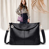 Women's Messenger Shoulder Bag Soft Leather Small Square