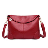 Women's Messenger Shoulder Bag Soft Leather Small Square