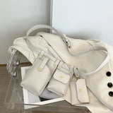 3Pcs/set Leather Fanny Pack Waist Bag Crossbody Casual Female Purse Phone Pouch