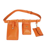 3Pcs/set Leather Fanny Pack Waist Bag Crossbody Casual Female Purse Phone Pouch