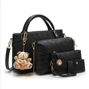 Vintage Women's Handbag Set - 4 Piece Shoulder Bag Collection
