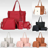 Women 4pcs PU Leather Shoulder Bag Set