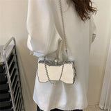 Bow Silver Metal Clutch Purses Women Acrylic Evening Bags Wedding Party