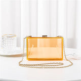Women Clear Acrylic Purse Transparent Crossbody Bag