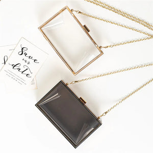 Women Clear Acrylic Purse Transparent Crossbody Bag
