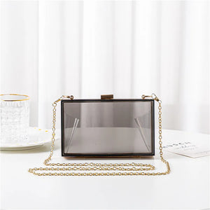 Women Clear Acrylic Purse Transparent Crossbody Bag