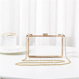 Women Clear Acrylic Purse Transparent Crossbody Bag