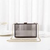Women Clear Acrylic Purse Transparent Crossbody Bag