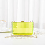 Women Clear Acrylic Purse Transparent Crossbody Bag