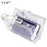 Clear Acrylic Floral Crossbody Bag See Through Handbag
