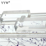 Clear Acrylic Floral Crossbody Bag See Through Handbag