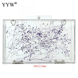 Clear Acrylic Floral Crossbody Bag See Through Handbag