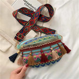 Women Fringe Crossbody Pack Adjustable Waist Chest Fanny Bag