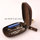 Leather Car Key Wallets Holder Organizer Keychain Cover Bag