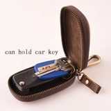Leather Car Key Wallets Holder Organizer Keychain Cover Bag