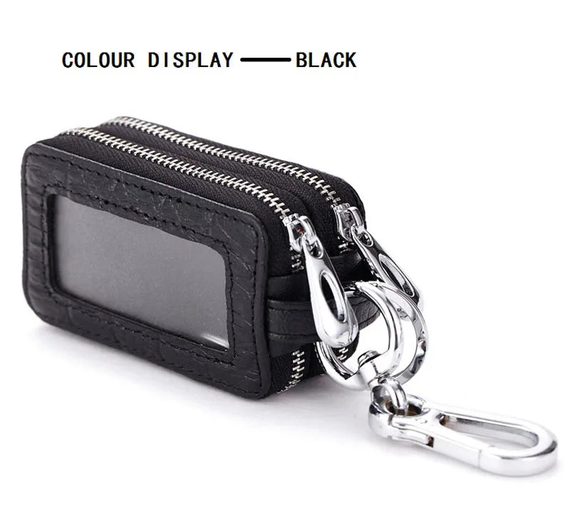 Gender-Neutral Wallets for Keys Leather Waist Bag with Safety Hardware