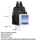 Women Anti-theft Travel Backpack Waterproof Schoolbag Girls Casual Nylon