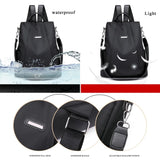 Women Anti-theft Travel Backpack Waterproof Schoolbag Girls Casual Nylon