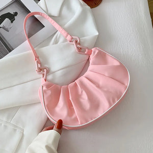 Women Armpit Bags Summer Style Small Bag Cloud Bag Fold Messenger Bag