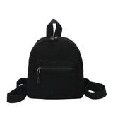 Vintage Wool Backpack Women Autumn Winter Knapsack College Students School Bags