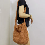 Knit Shoulder Bag Large-capacity Tote Female Handbag