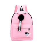 Canvas Schoolbag for Middle School Student Couple Backpack